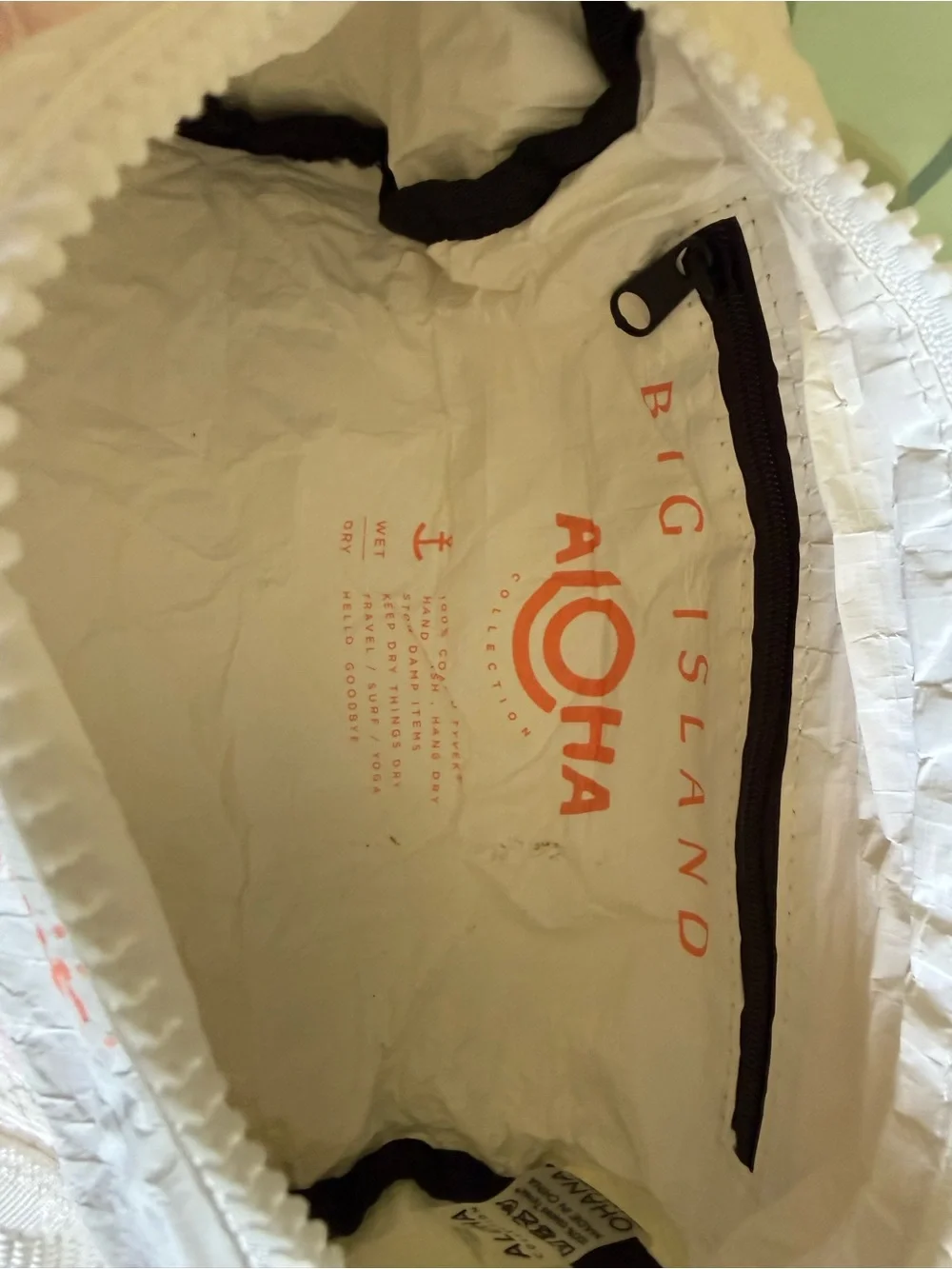 ALOHA Collection White Crossbody Bag with Coral Floral Print